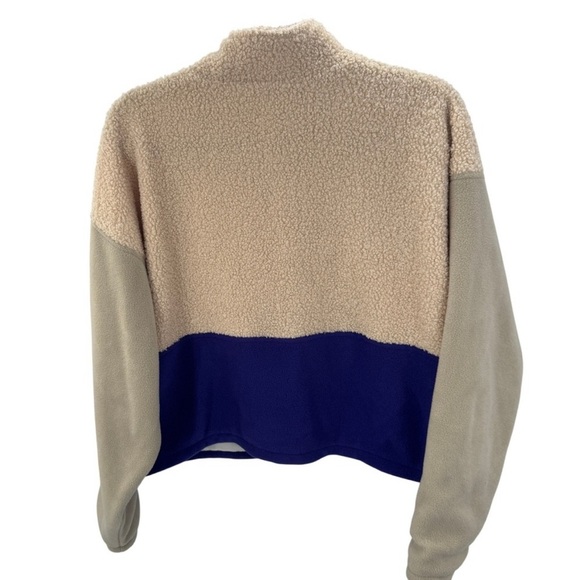 Luxury Donni. Color block fleece tri Sherpa large zip up jacket - Picture 7 of 7